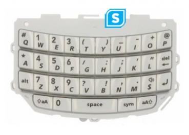 Blackberry 9800 Genuine Torch Front Keypad - White