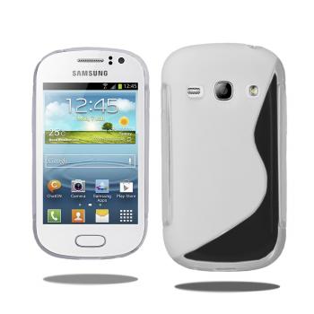 S Line Wave Gel Case Cover For Samsung Galaxy Fame S6810/S6812-Clear