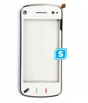 Nokia n97 digitizer touchpad with front cover in white