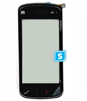 Nokia n97 digitizer touchpad with front cover in black