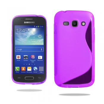 S Line Wave Gel Case Cover For Samsung Galaxy Ace 3 S7270 S7272 S7275 - Purple