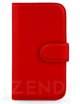 Book Flip Leather Wallet Case Cover For Samsung Galaxy S5 Mini Red