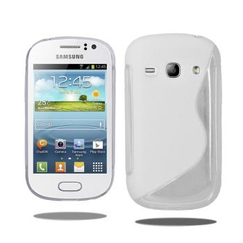 S Line Wave Gel Case Cover For Samsung Galaxy Fame S6810/S6812-White