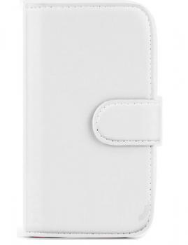 Book Flip Leather Wallet Case Cover For Samsung Galaxy S5 I9600 in White