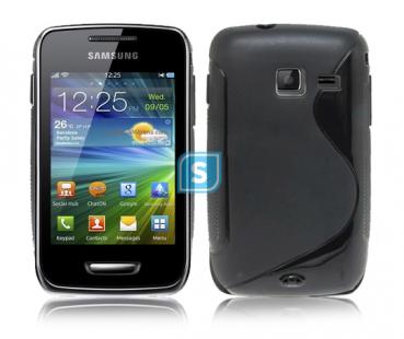 S-Line Case Compatile For Samsung Wave Y - Black