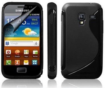 S-Line Wave Gel TPU Silicone Case Cover Skin for Samsung Galaxy Ace Plus S7500-Black