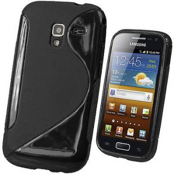 S-Line Wave Gel TPU Silicone Case Cover Skin for Samsung Galaxy Ace 2 S8160 - Black