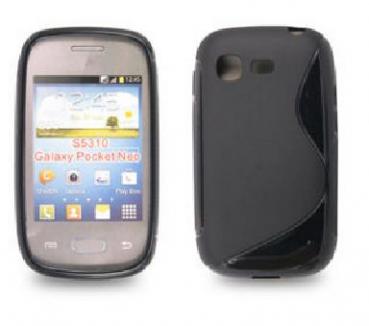 S Line Wave Gel Case Cover For Samsung Galaxy S5310 Pocket Neo - Black