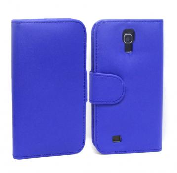 Leather Feel Flip Book Shape Back Case Samsung Galaxy S4 i9505 - Blue