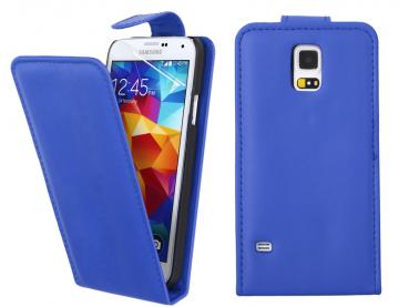 Magnetic Flip Leather Flip Back Case for Samsung Galaxy S5 G900F - Blue