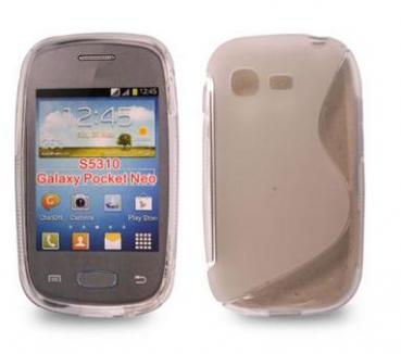 S Line Wave Gel Case Cover For Samsung Galaxy S5310 Pocket Neo - Clear