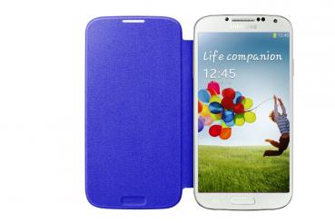 Samsung Galaxy S4 i9500 S4 turn around NFC Flip Cover Case (Blue)