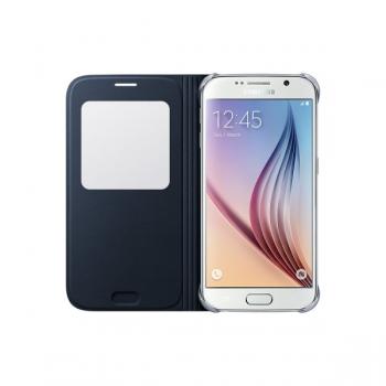 Samsung Galaxy S6 S View Premium Cover Case - Black in retail pack