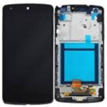 Genuine LG G3 (D855) Complete lcd with digitizer and frame assembly in Titanium Black -