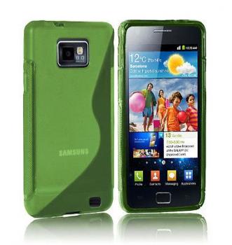 GRIP S-LINE SILICONE GEL CASE FITS SAMSUNG GALAXY S2 i9100 - GREEN