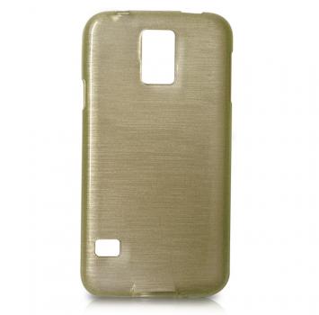 New Soft Fashion Gel Back Case Cover for Samsung Galaxy S5 i9600 - Light Golden