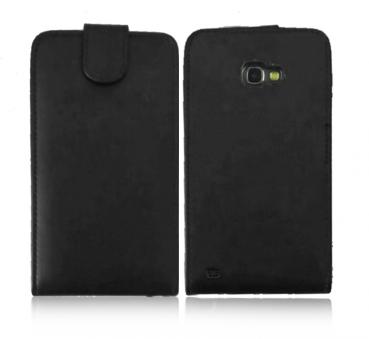 Leather feel Flip Pouch Compatible For Samsung Galaxy Note 2 N7100 - Black