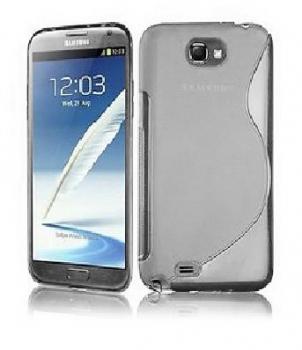 S Line Wave Silicone Gel Case Phone Cover For SAMSUNG GALAXY MEGA 6.3 I9200 I9205 - Clear