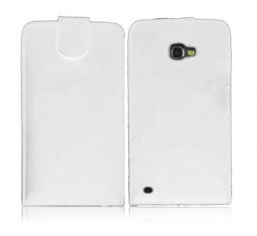 Leather feel Flip Pouch Compatible For Samsung Galaxy Note 2 N7100 - White