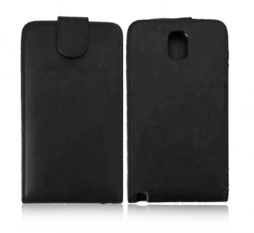 Leather feel Flip Pouch Compatible For Samsung Galaxy Note 3 - Black