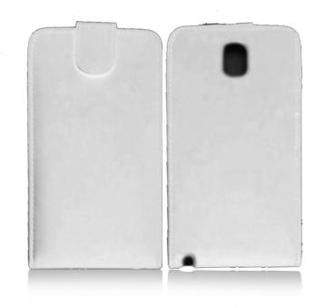 Leather feel Flip Pouch Compatible For Samsung Galaxy Note 3 - White