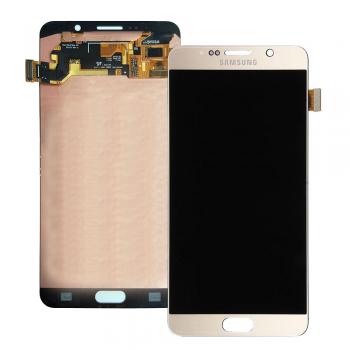 Genuine Samsung SM-N920 Galaxy Note 5 Complete Lcd with Digitizer in Gold-Samsung part no: GH97-17755A