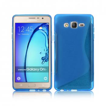 S-Line Soft Silicon Gel Case For Samsung Galaxy ON7 in Blue