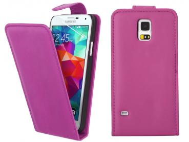 Magnetic Flip Leather Flip Back Case for Samsung Galaxy S5 G900F - Pink