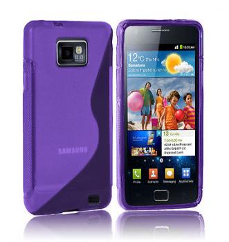 GRIP S-LINE SILICONE GEL CASE FITS SAMSUNG GALAXY S2 i9100 - PURPLE