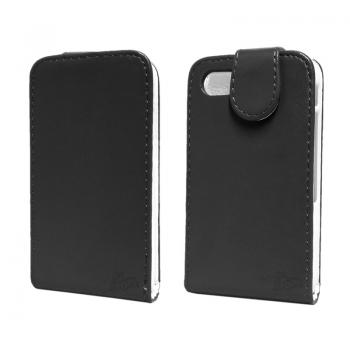 Leather feel Flip Pouch Compatible For Blackberry Q5 - Black