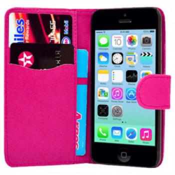 Luxury Magnetic Flip Stand Book Wallet PU Leather Case Cover For Apple iPhone 7 in Hot Pink