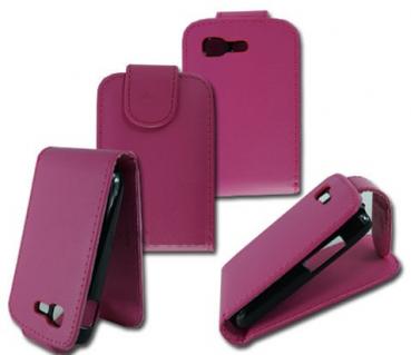 Leather feel Flip Pouch Compatible For Samsung Galaxy POCKET NEO S5310 S5312 - Pink