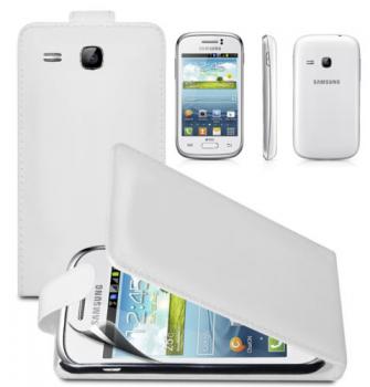 FLIP LEATHER SERIES CASE COVER SAMSUNG GALAXY YOUNG S6310 - White