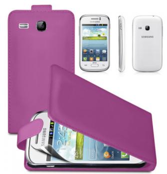 FLIP LEATHER SERIES CASE COVER SAMSUNG GALAXY YOUNG S6310 - Purple