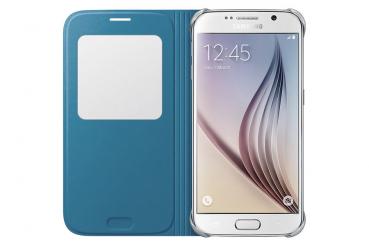 Samsung Galaxy S6 S View Premium Cover Case - Light Blue in retail pack