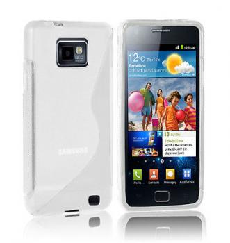 GRIP S-LINE SILICONE GEL CASE FITS SAMSUNG GALAXY S2 i9100 - WHITE