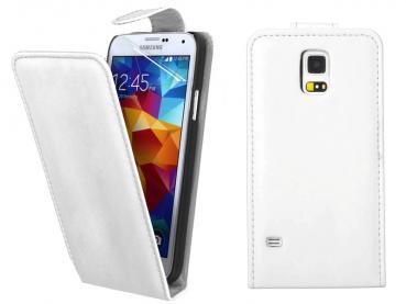 Magnetic Flip Leather Flip Back Case for Samsung Galaxy S5 G900F - White